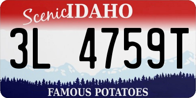 ID license plate 3L4759T