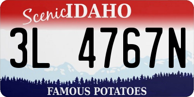 ID license plate 3L4767N