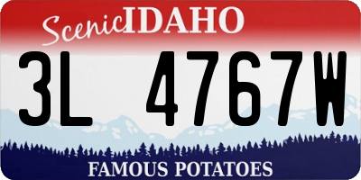 ID license plate 3L4767W