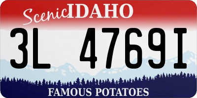 ID license plate 3L4769I