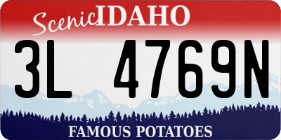ID license plate 3L4769N