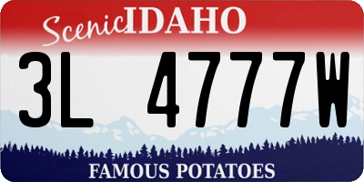 ID license plate 3L4777W