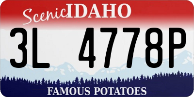 ID license plate 3L4778P