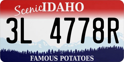 ID license plate 3L4778R