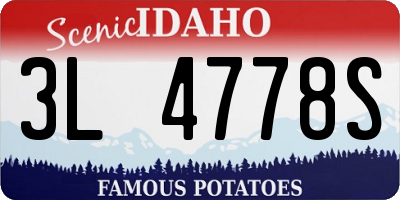 ID license plate 3L4778S