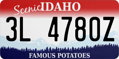 ID license plate 3L4780Z