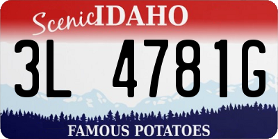 ID license plate 3L4781G