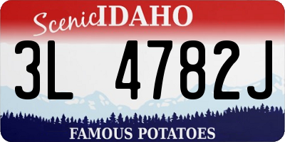 ID license plate 3L4782J