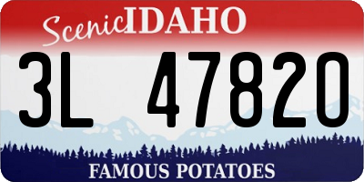 ID license plate 3L4782O