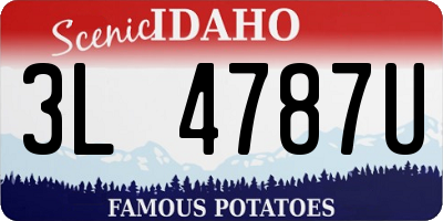 ID license plate 3L4787U