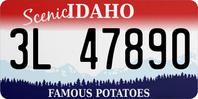 ID license plate 3L4789O