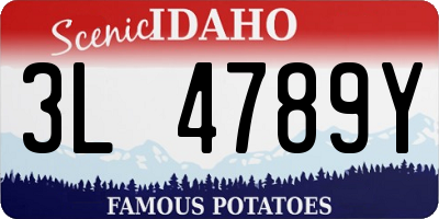 ID license plate 3L4789Y