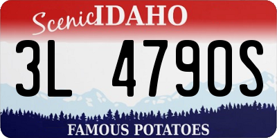 ID license plate 3L4790S