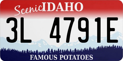 ID license plate 3L4791E