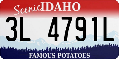 ID license plate 3L4791L