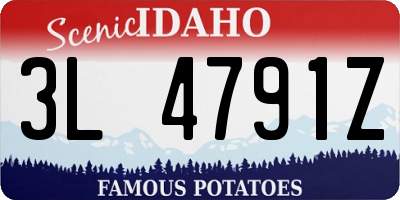 ID license plate 3L4791Z