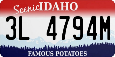 ID license plate 3L4794M