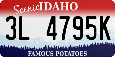 ID license plate 3L4795K