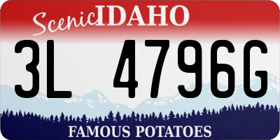 ID license plate 3L4796G