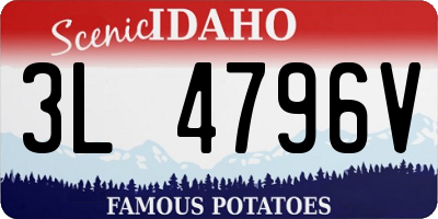ID license plate 3L4796V