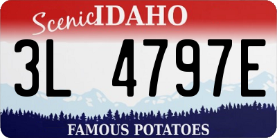 ID license plate 3L4797E
