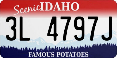 ID license plate 3L4797J