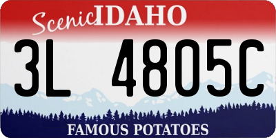 ID license plate 3L4805C