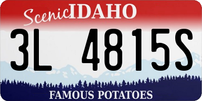 ID license plate 3L4815S