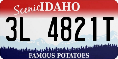 ID license plate 3L4821T