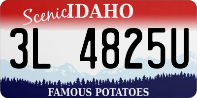 ID license plate 3L4825U