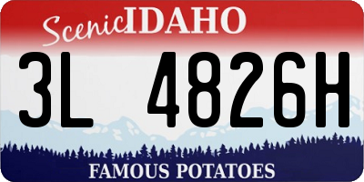 ID license plate 3L4826H