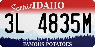 ID license plate 3L4835M