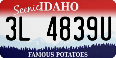 ID license plate 3L4839U