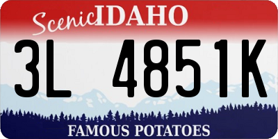 ID license plate 3L4851K