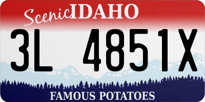 ID license plate 3L4851X