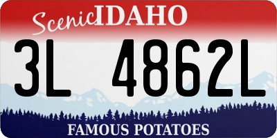 ID license plate 3L4862L