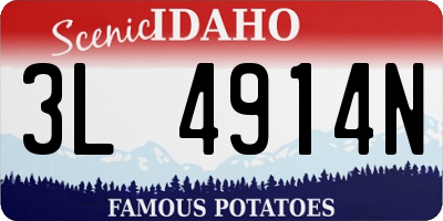 ID license plate 3L4914N