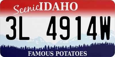 ID license plate 3L4914W