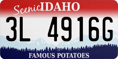 ID license plate 3L4916G