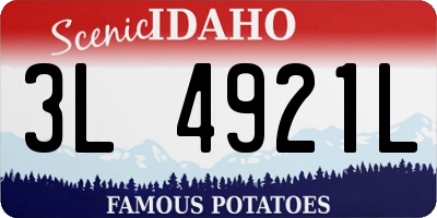 ID license plate 3L4921L