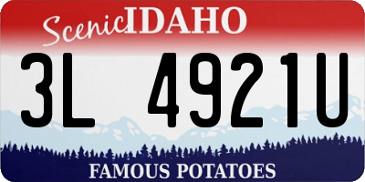 ID license plate 3L4921U