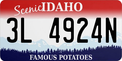 ID license plate 3L4924N