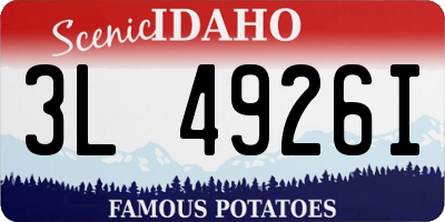 ID license plate 3L4926I