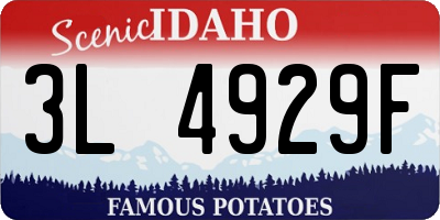 ID license plate 3L4929F