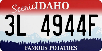 ID license plate 3L4944F