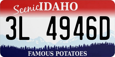 ID license plate 3L4946D