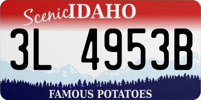 ID license plate 3L4953B
