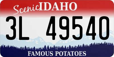 ID license plate 3L4954O