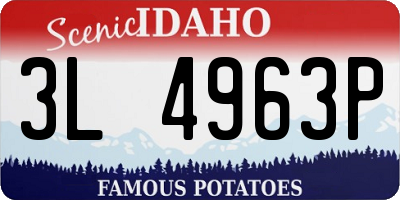 ID license plate 3L4963P