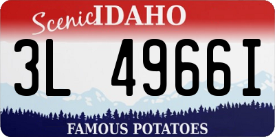 ID license plate 3L4966I